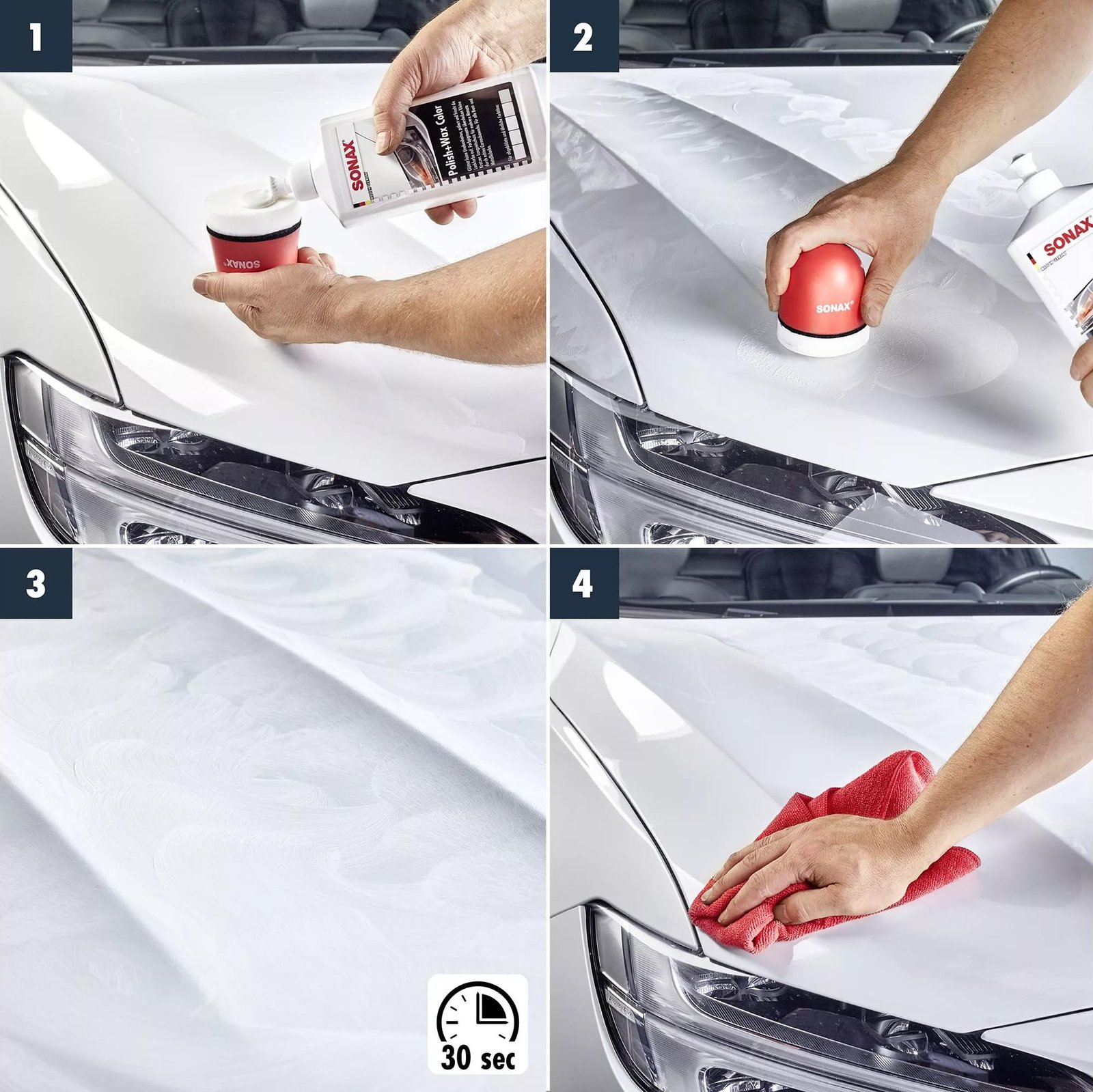 Wosk koloryzujący Sonax NanoPro Biały 500ml (296000) 4 Wosk koloryzujący Sonax NanoPro Biały 500ml (296000) 4