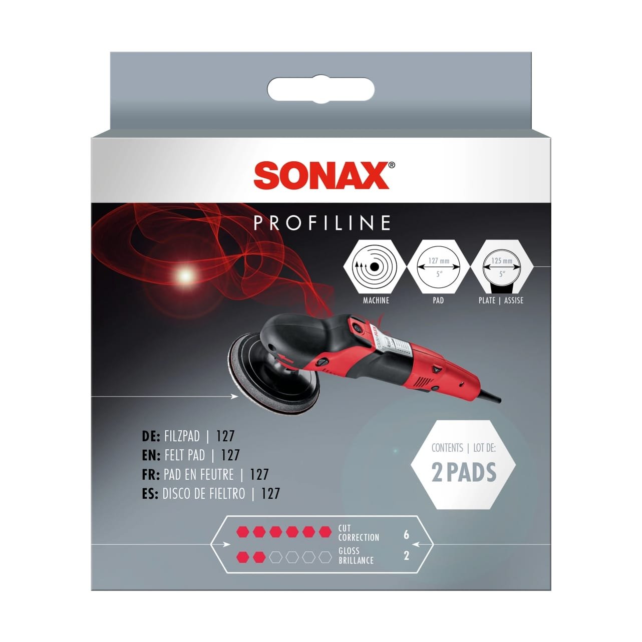 Pad filcowy Sonax Filzpad 127mm do polerowania szyb 2 szt (493300) 6 Pad filcowy Sonax Filzpad 127mm do polerowania szyb 2 szt (493300) 6