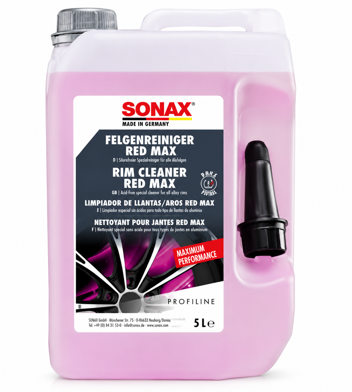 Płyn do mycia felg Sonax Profiline Felgen Reiniger Red Max 5l (231505) 2 Płyn do mycia felg Sonax Profiline Felgen Reiniger Red Max 5l (231505) 2