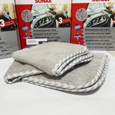 Delikatne ściereczki z mikrofibry 40×40 cm Sonax Microfasertuch soft touch 3 szt (451000) 6