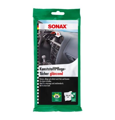 Ściereczki do kokpitu samochodowego Sonax Plastic care wipes 10 szt (415100) 2