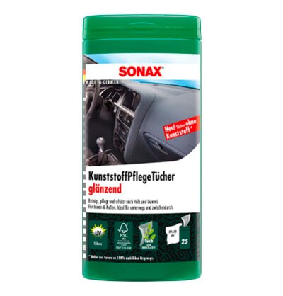 Ściereczki do kokpitu samochodowego Sonax Plastic care wipes 25 szt (412100) 2