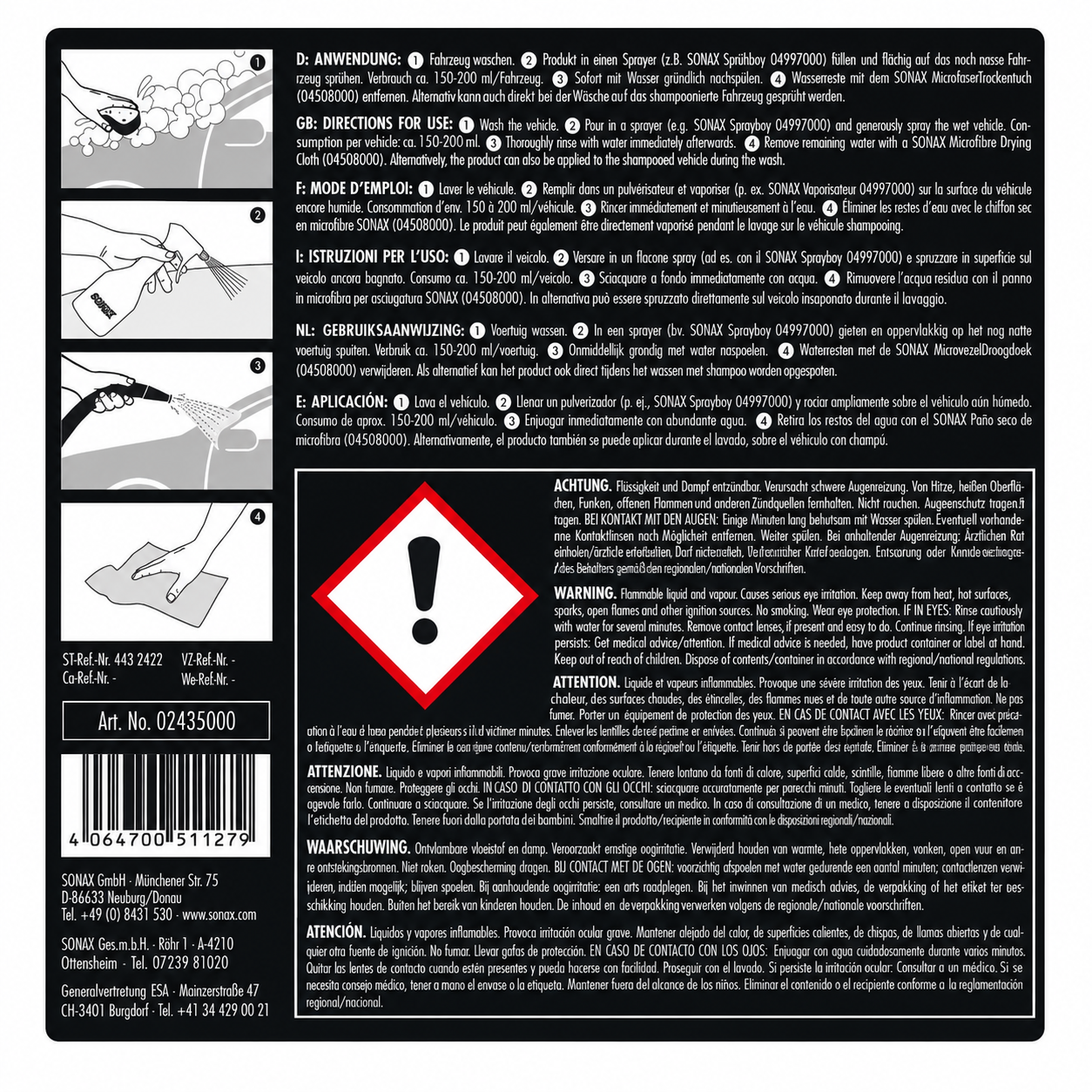 Powłoka ochronna Sonax Profiline Spray & Seal 5l (243500) 3 Powłoka ochronna Sonax Profiline Spray & Seal 5l (243500) 3