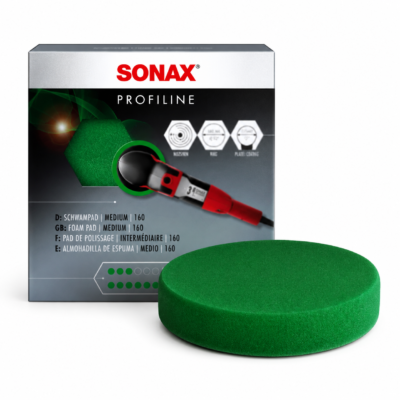 Gąbka polerska zielona Sonax średnio twarda 80mm (493541)