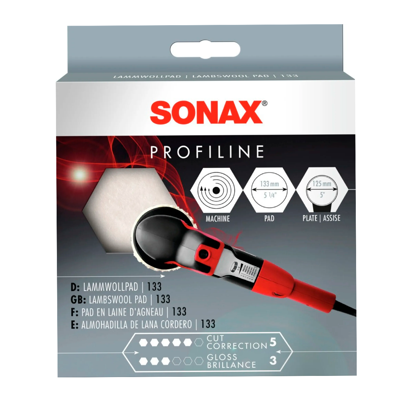 Gąbka polerska z wełny jagnięcej 80 mm Sonax Profiline 4szt (494141) 4 Gąbka polerska z wełny jagnięcej 80 mm Sonax Profiline 4szt (494141) 4