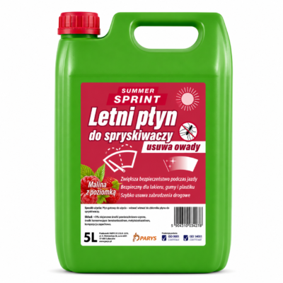 Letni płyn Summer Sprint do spryskiwaczy Malina z poziomką 5l (PAR083642)