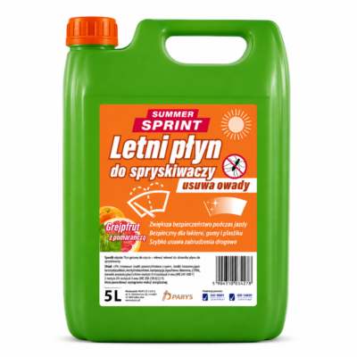Letni płyn Summer Sprint do spryskiwaczy Grejpfrut z pomarańczą 5l (PAR086901)