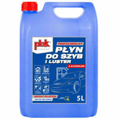 Profesjonalny płyn do szyb i luster z alkoholem PLAK Premium 5L (ATA043178)