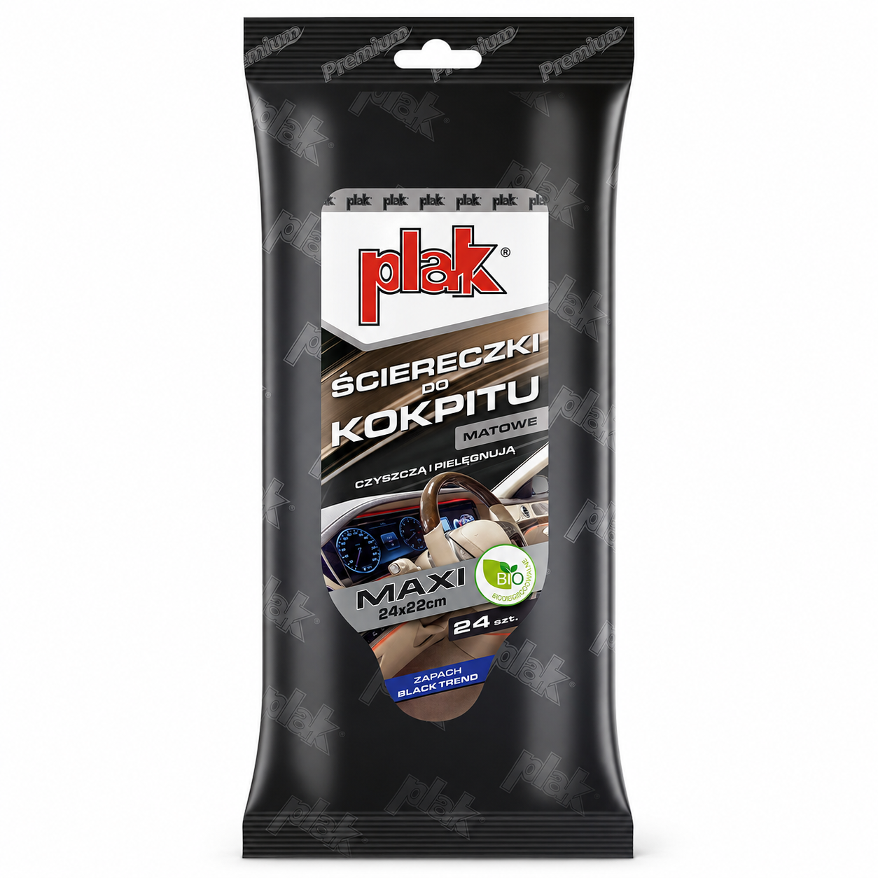 Matowe ściereczki do kokpitu PLAK MAXI Premium Black Trend (SCPLS-MAX/KO_MAT_BLTR) 2 Matowe ściereczki do kokpitu PLAK MAXI Premium Black Trend (SCPLS-MAX/KO_MAT_BLTR) 2