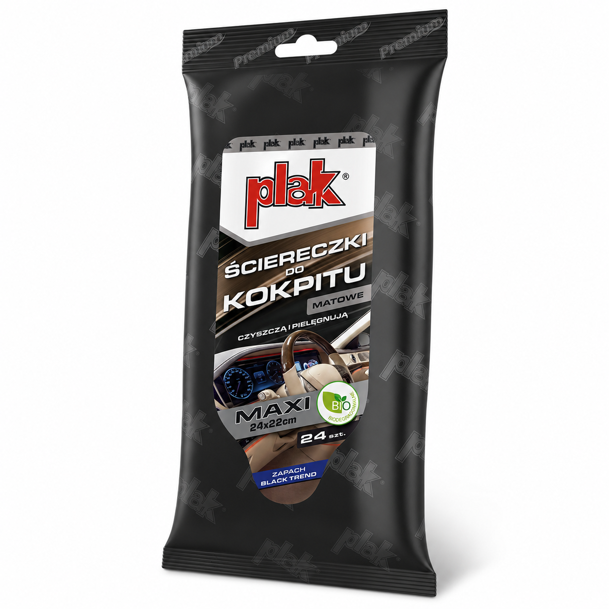 Matowe ściereczki do kokpitu PLAK MAXI Premium Black Trend (SCPLS-MAX/KO_MAT_BLTR) 3 Matowe ściereczki do kokpitu PLAK MAXI Premium Black Trend (SCPLS-MAX/KO_MAT_BLTR) 3