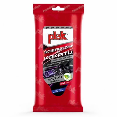 Nabłyszczające ściereczki do kokpitu PLAK MAXI Premium Black Trend (SCPLS-MAX/KO_NABL_BLTR)
