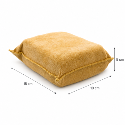 Gąbka obszyta irchą naturalną PLAK duża 15 × 10 × 5 cm (SIGABKA-NAT-DUZA.) 2