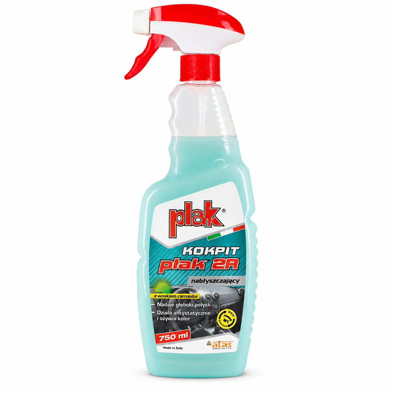 Nabłyszczający preparat do kokpitu z woskiem Carnauba PLAK 2R 750 ml (SCPL-2R.) 2 Nabłyszczający preparat do kokpitu z woskiem Carnauba PLAK 2R 750 ml (SCPL-2R.) 2