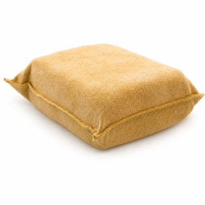 Gąbka obszyta irchą naturalną PLAK duża 15 × 10 × 5 cm (SIGABKA-NAT-DUZA.)
