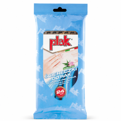Nawilżane ściereczki do rąk PLAK Aloe & Lotus (SCPLS-RECE/ALOE)
