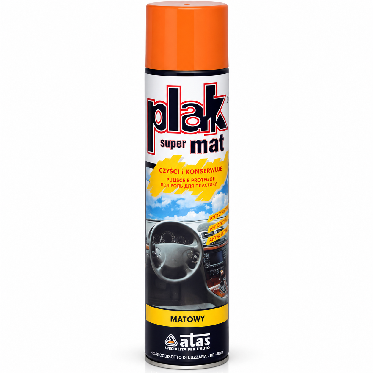 Matowy preparat do kokpitu PLAK Super Mat Pomarańcza 600 ml (SCPLM-600-POM.) 2 Matowy preparat do kokpitu PLAK Super Mat Pomarańcza 600 ml (SCPLM-600-POM.) 2