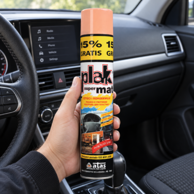 Matowy preparat do kokpitu PLAK Practical Line SuperMat Brzoskwinia 500 ml (SCPPL-PLMAT-BRZOS.) 2