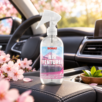 SONAX Air Ventures Cherry Blossom + Green Tea – odświeżacz powietrza do samochodu 300 ml (595141) 2