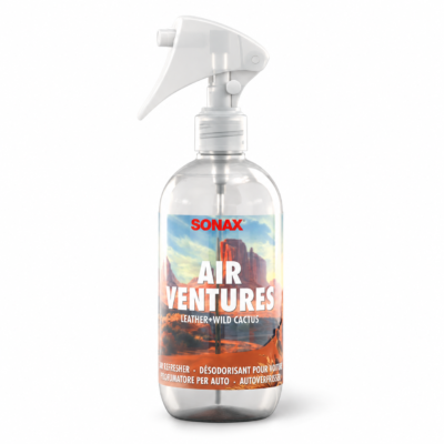 SONAX Air Ventures Leather + Wild Cactus – odświeżacz powietrza do samochodu 300 ml (596141) SONAX Air Ventures Leather + Wild Cactus – odświeżacz powietrza do samochodu 300 ml (596141)