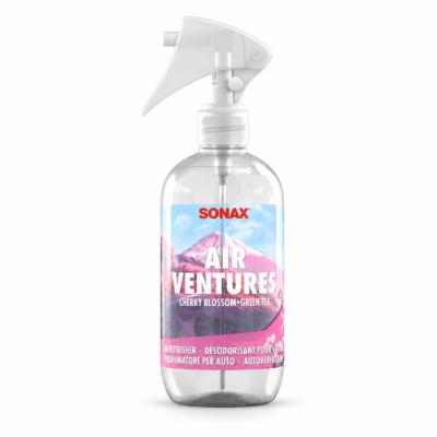 SONAX Air Ventures Cherry Blossom + Green Tea – odświeżacz powietrza do samochodu 300 ml (595141) SONAX Air Ventures Cherry Blossom + Green Tea – odświeżacz powietrza do samochodu 300 ml (595141)